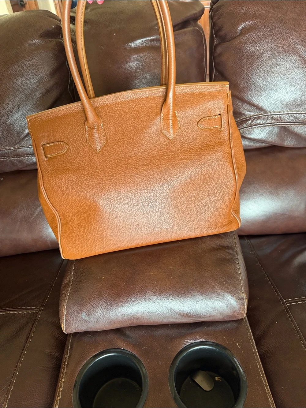 Brown Leather Tote Bag for Men - Spacious Everyday Carry